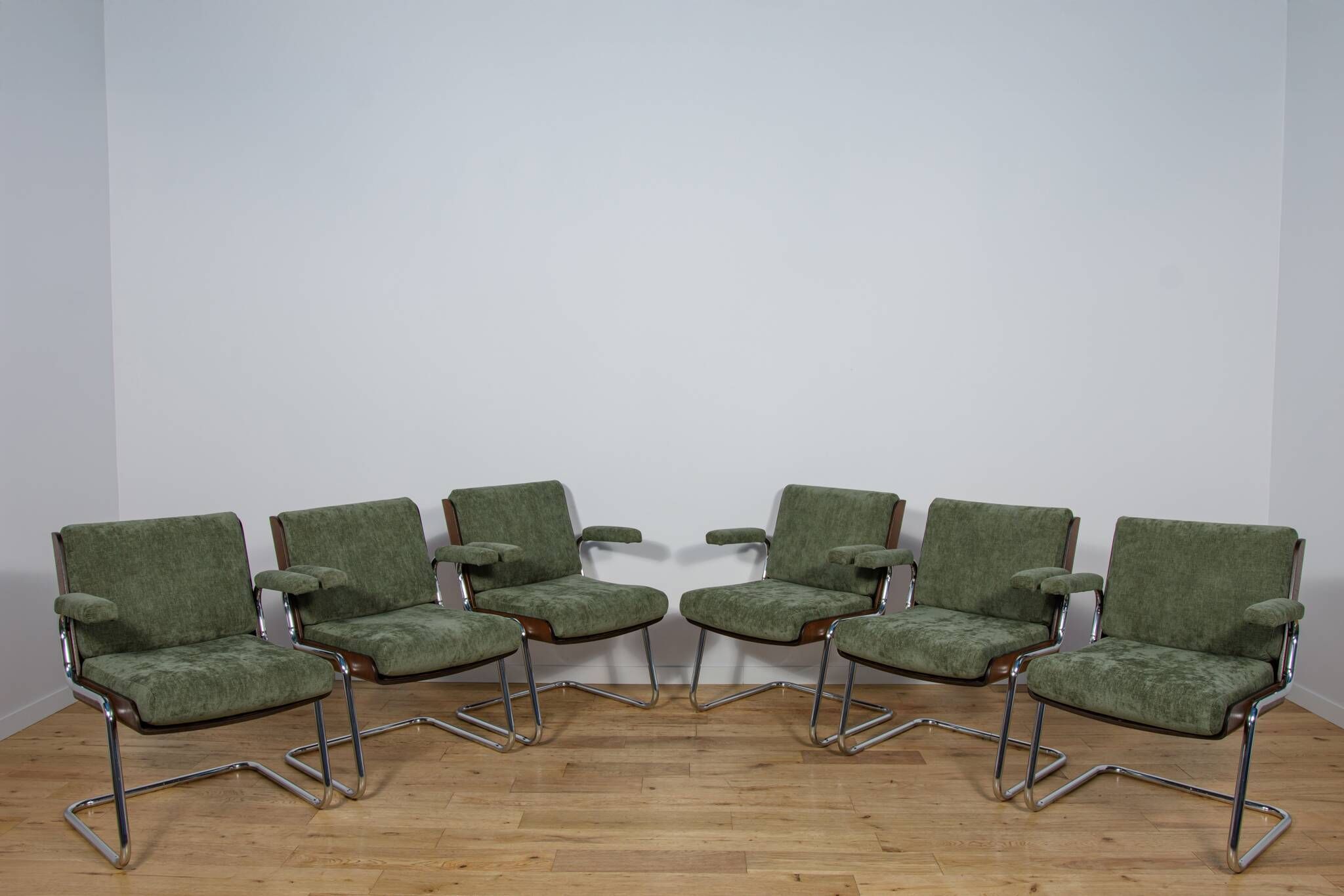 Chrome and Teak Chairs by Gordon Russell, United Kingdom, 1970s, Set of 6