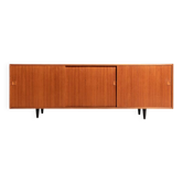 Buffet en teck danois avec trois portes coulissantes, années 1960/1970