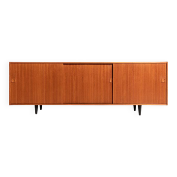 Danish teak sideboard with three sliding doors, 1960s/1970s
