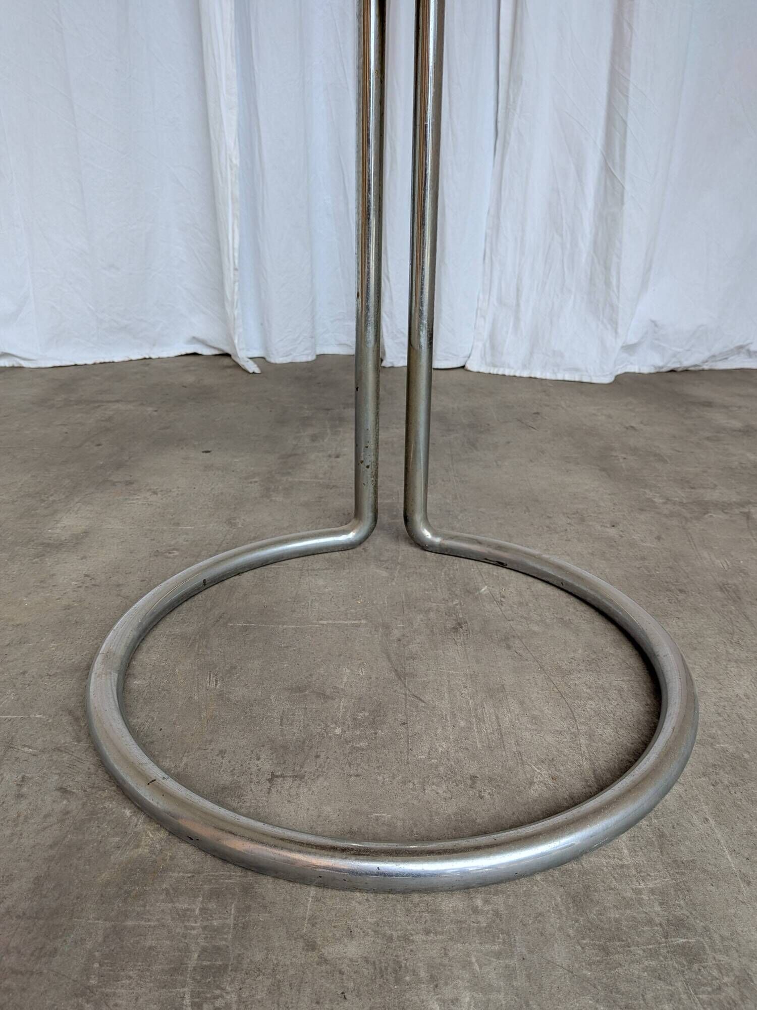 Vintage Yellow Bar Table: Chrome Bauhaus Style, 1970s High Coffee Table