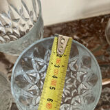 8 cut glass goblets