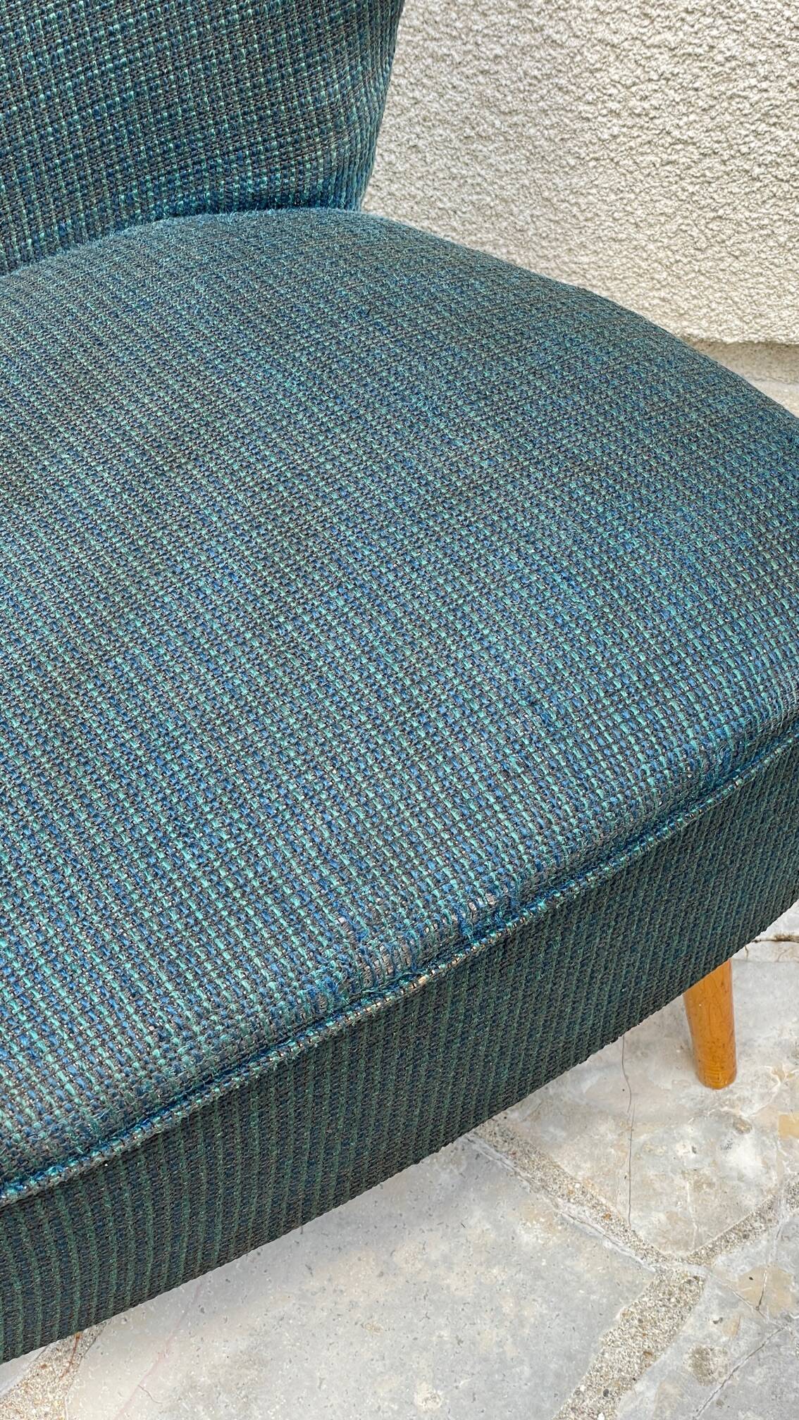 Midnight blue vintage cocktail chair
