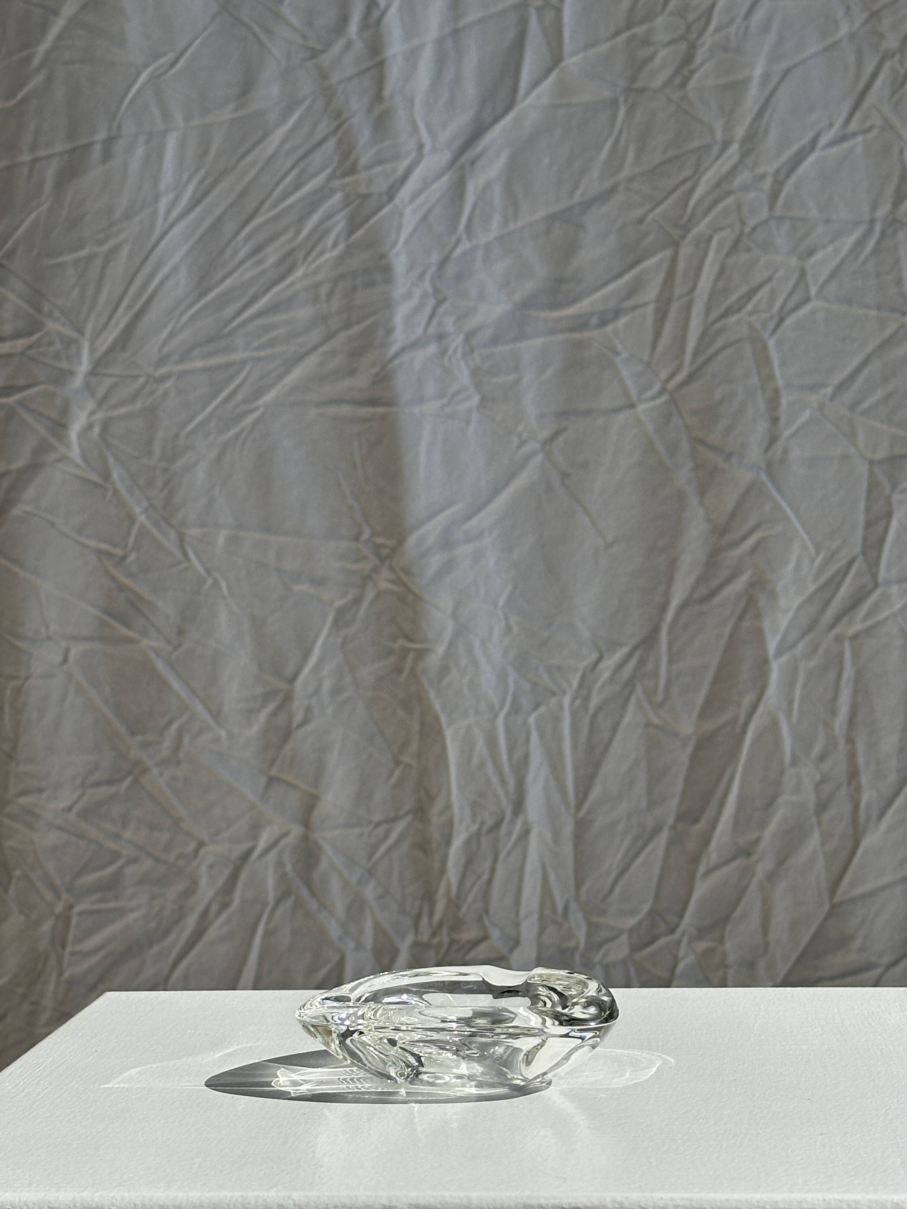 Small triangular glass ashtray France Reims