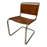 Fawn leather cantilever chair by Steel Line – 1980s