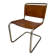 Chaise cantilever en cuir fauve par Steel Line, années 1980