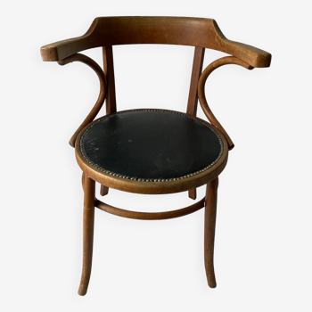 Old baumann curved wood armchair