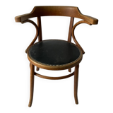 Old baumann curved wood armchair