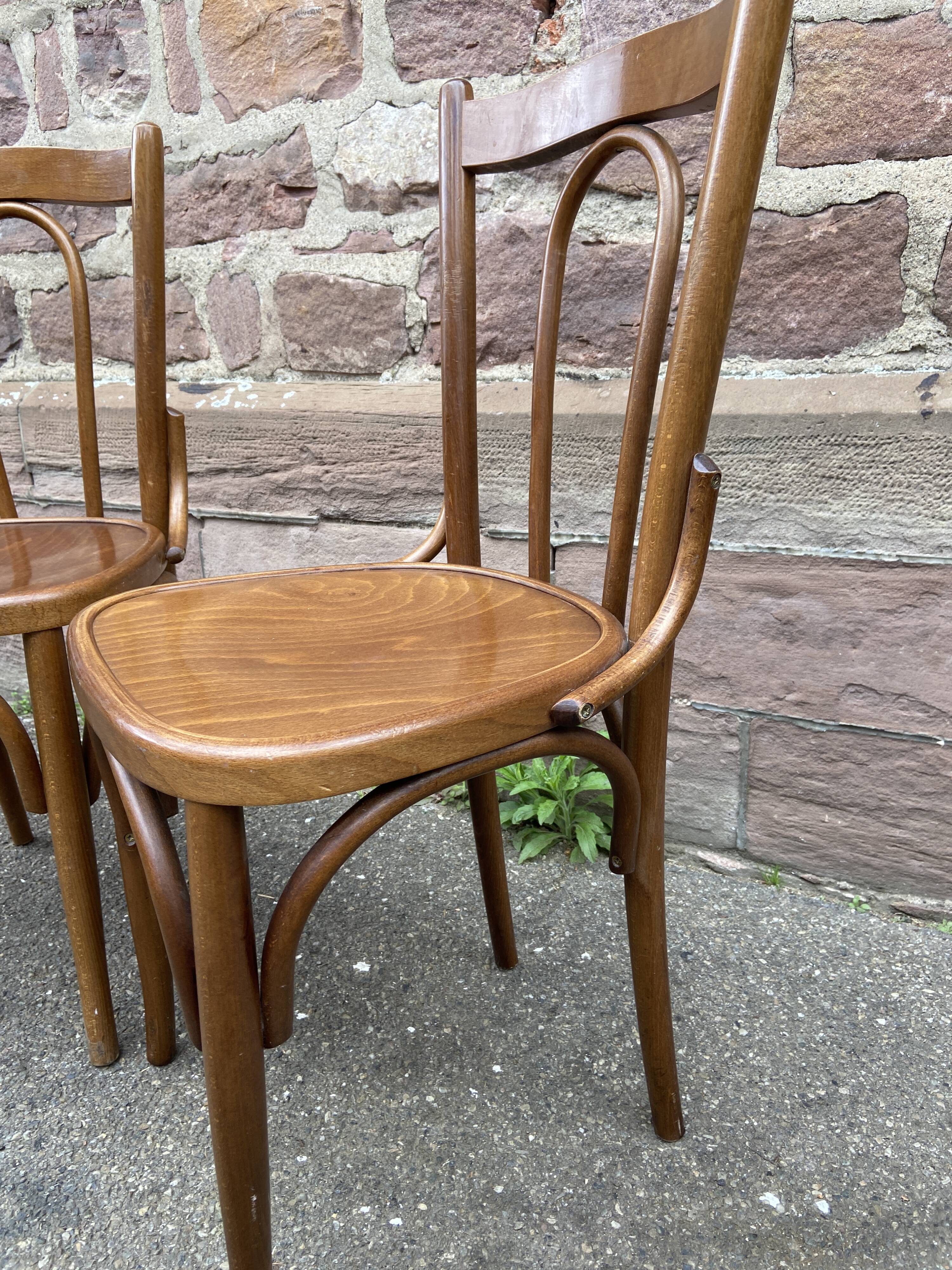 Pair of chairs bistrot bentwood vintage