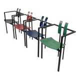 Set of 4 postmodern trix chairs by Karl Friedrich Förster, 1980