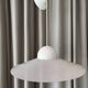 Vintage IKEA LYRIK Pendant Lamp | Soft Pink Perforated Metal | 1984 Scandin