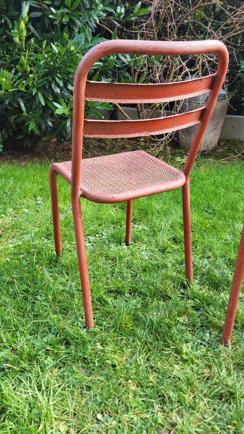 Set of 4 industrial style chairs