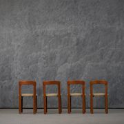 Vintage Hay Rey dining chairs by Bruno Rey for Kush Co, Switzerland 1970s set of 4