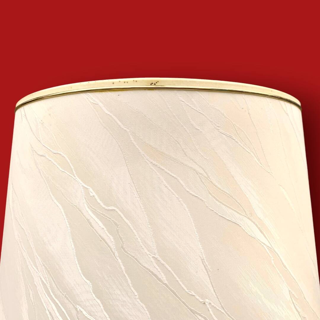 Vintage table lamp in glazed ceramic and gold-tone metal