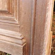 Porte d'entrée et son cadre imposte en verre translucide, début XXème