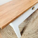 Table basse bois et blanc