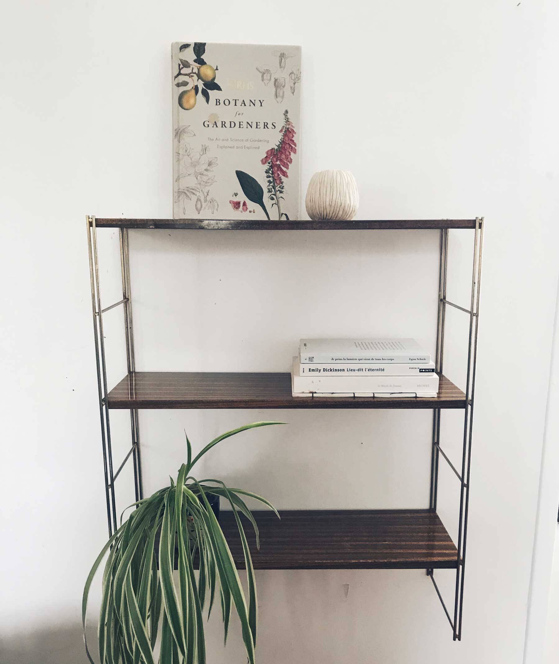 Vintage wall “string” shelf