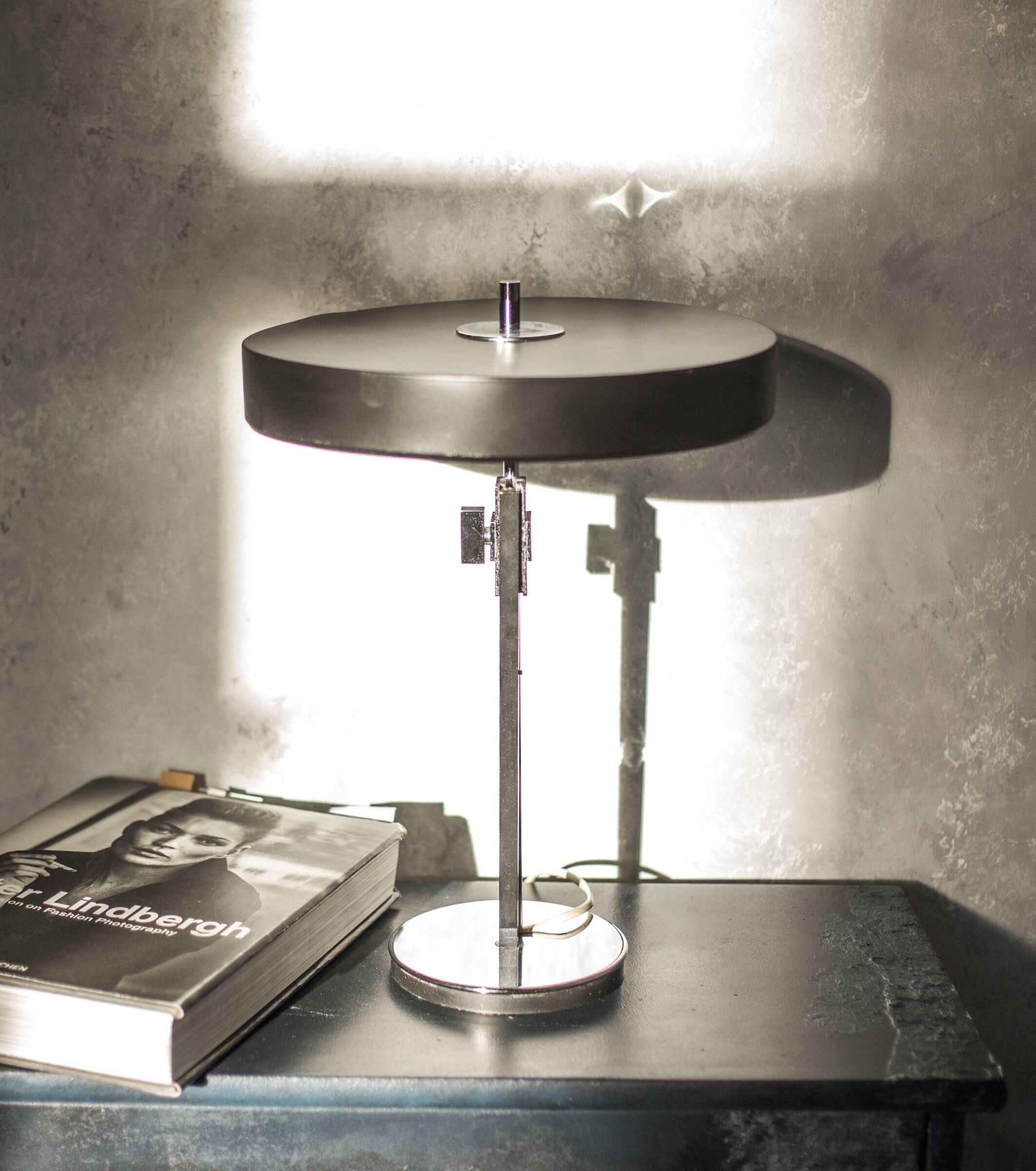 Vintage Bauhaus lamp attributed to Kaiser Leuchten by Boulanger, 1960