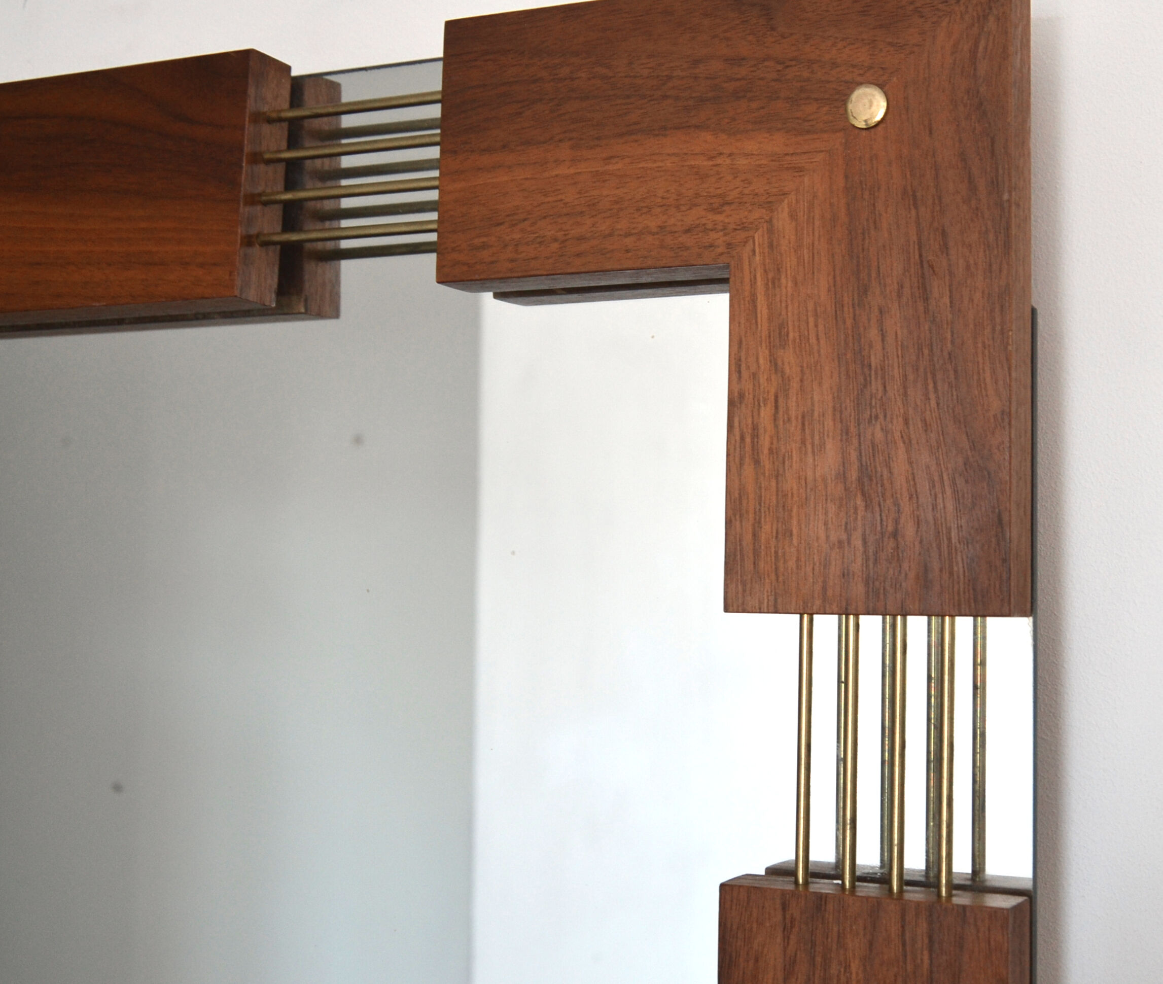 Mid 20th century wall mirror by Glass & Tra, Sweden 1960s - 120x80cm
