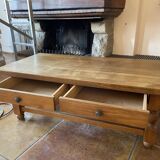 Solid oak coffee table