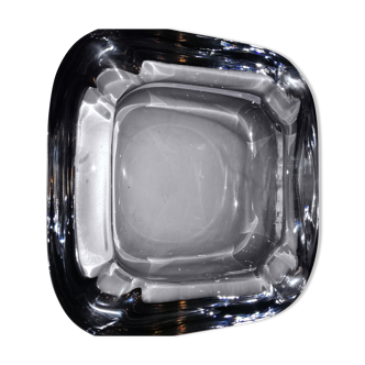 Large vintage square ashtray in crystal valves the chatel