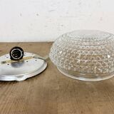 Vintage Glass Wall or Ceiling Light, 1970s