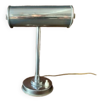 Petite lampe de piano art deco en métal chromé, 1920