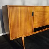 Sideboard in teck and formica black design Charles Ramos