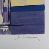 Michel Henry: Bluish still life, original signed silkscreen print