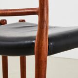 Ensemble de 4 chaises de salle à manger modèle 82 par Niels Otto Moller pour JL Mollers, 1971