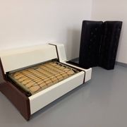 Vintage sofa bed bench with integrated lighting, Italian design Beka Tortuga, in skai, fiber