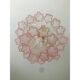 Pair of Murano Style Glass Vanished Pink Tronchi Venini Style Chandeliers