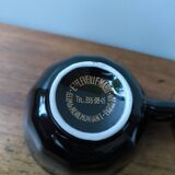 Set of 2 vintage bar coffee cups Leveille Mabit Paris black pink v