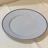 Plat rond en faïence marque hbcm 1930