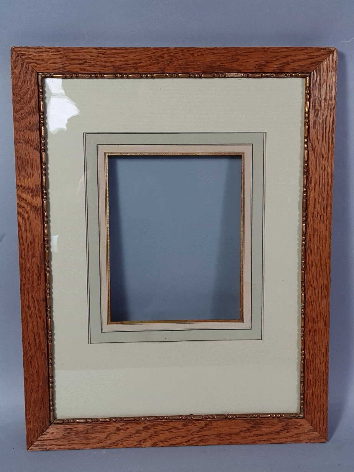 Frame & old glass 45x35 foliage 39,5x29,5 cm wood gilded stucco SB