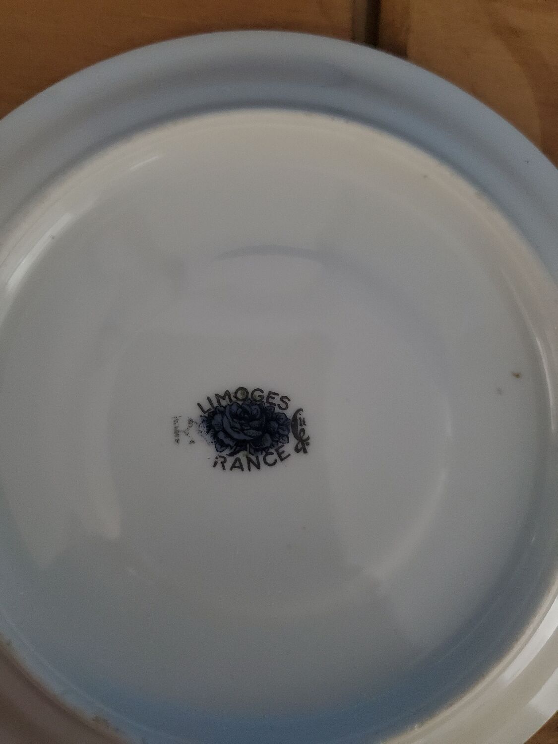 Lot 6 Limoges porcelain saucers