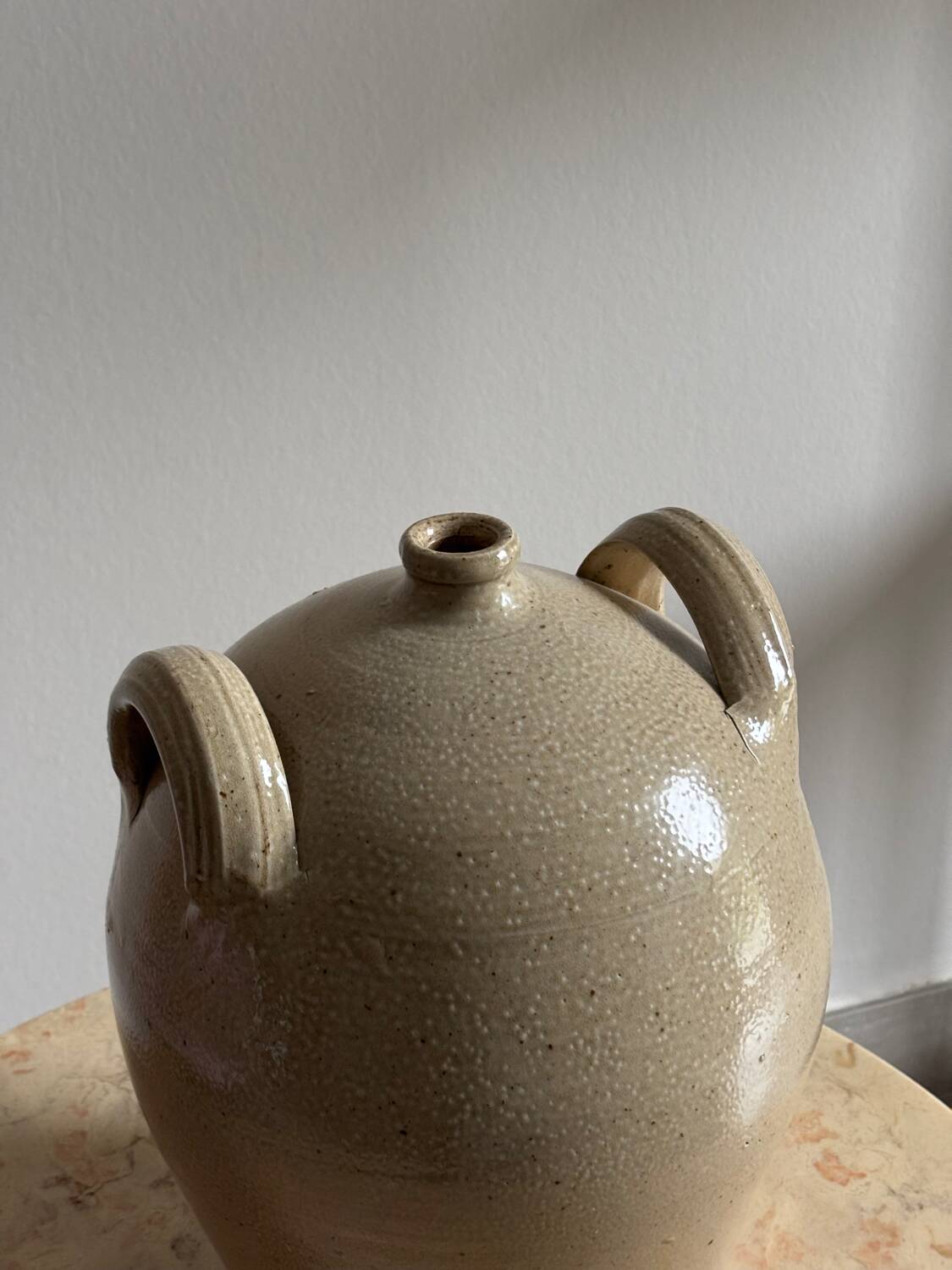 Ancient jar in glazed stoneware