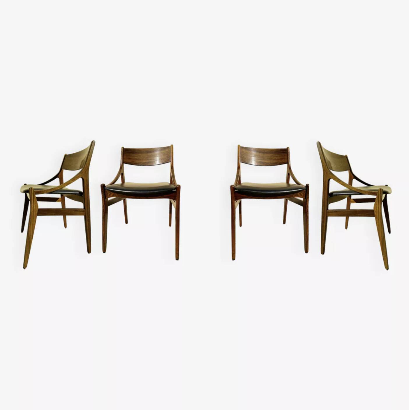 4 chaises H Vestevig Eriksen, Møbelfabrik. Danemark 1960