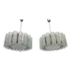 Set of two Mid-Century Murano glass element chandeliers. Italy 1960s