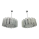 Set of two Mid-Century Murano glass element chandeliers. Italy 1960s