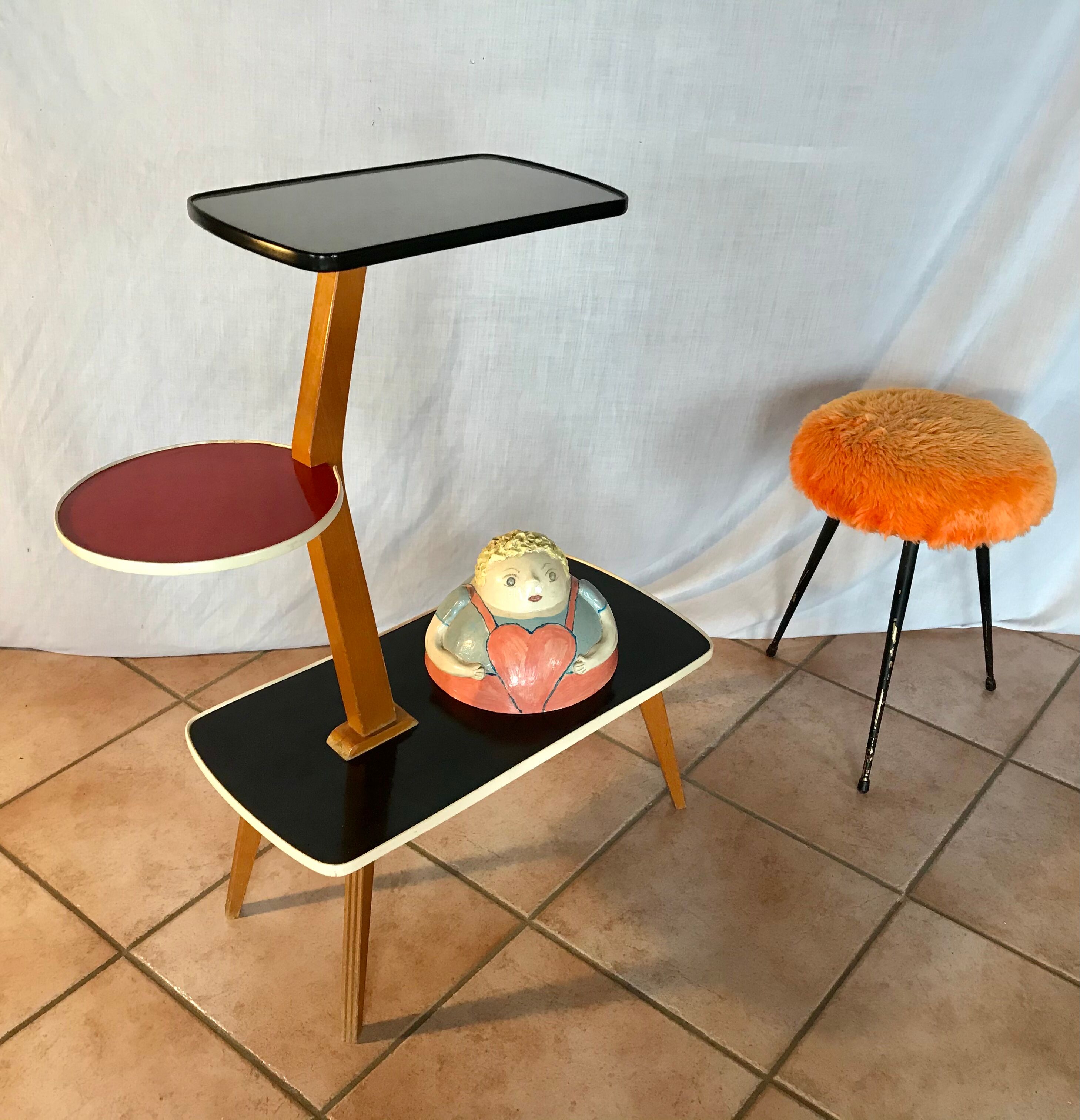 Guéridon porte-plantes 1960 Opal Kleinmoble