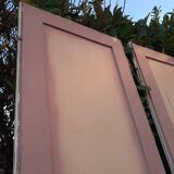 Pairs of large antique Haussmann-style wardrobe doors from the 19th century.