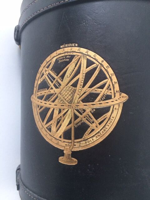 1950 leather paper basket