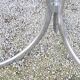 Designer table from the 70s, smoked glass top, chrome base
