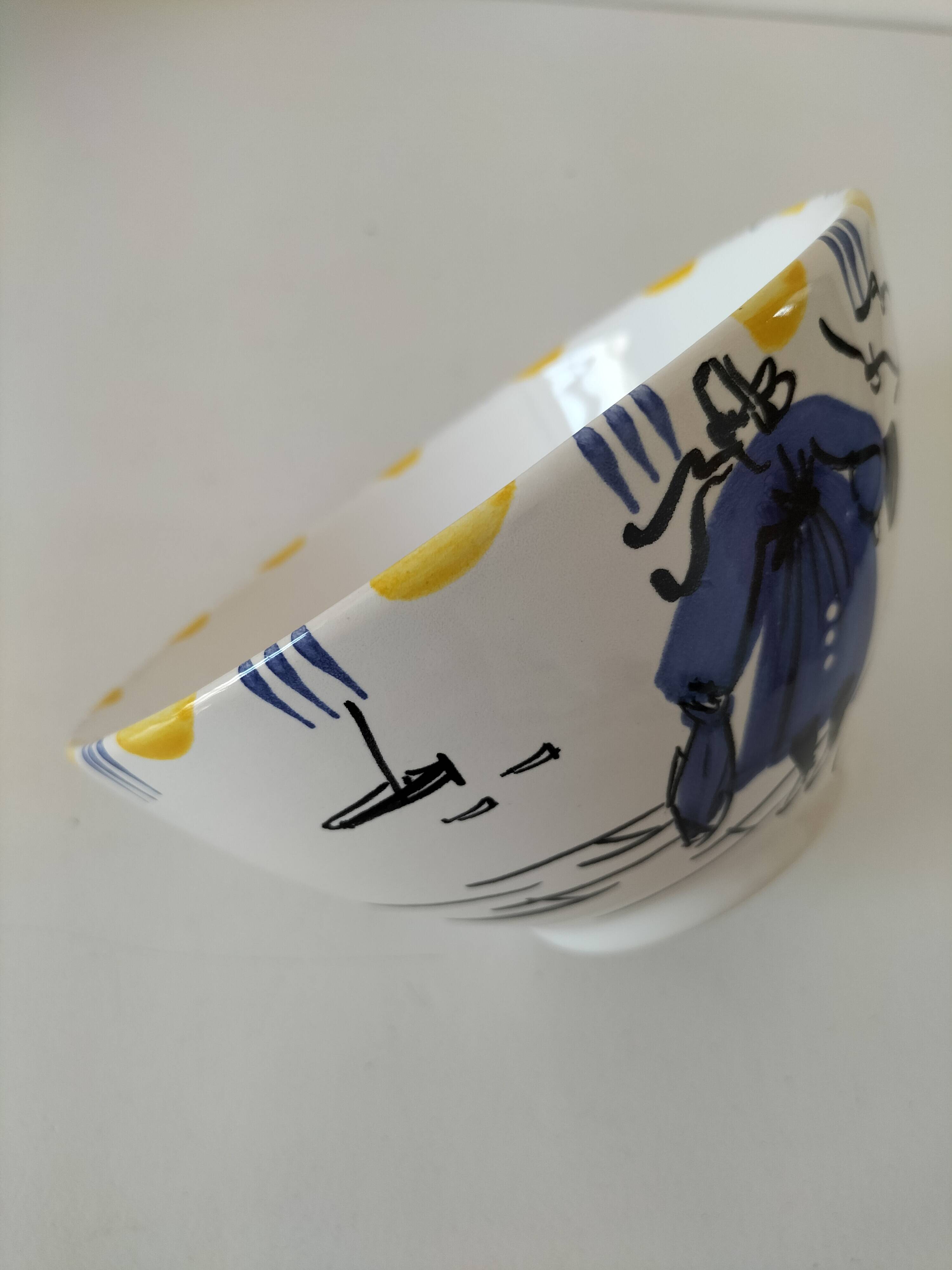 Revisited Breton bowl – Original signed painting – Unique piece