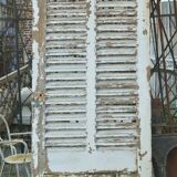 Door with shutter slats