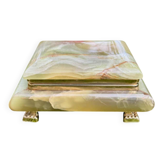 Onyx catchall box from the 1960s, vintage Italy.