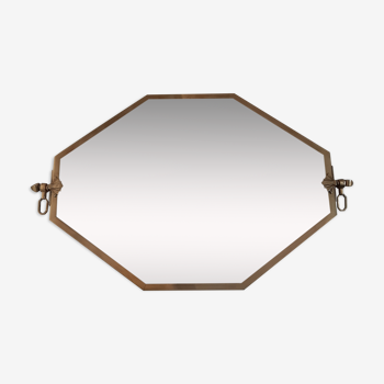 Miroir art deco laiton - 45x71cm