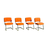 Set of chairs - Strafor Steelcase armchairs - orange