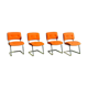 Set of chairs - Strafor Steelcase armchairs - orange