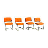 Lot de chaises - fauteuils Strafor Steelcase - orange